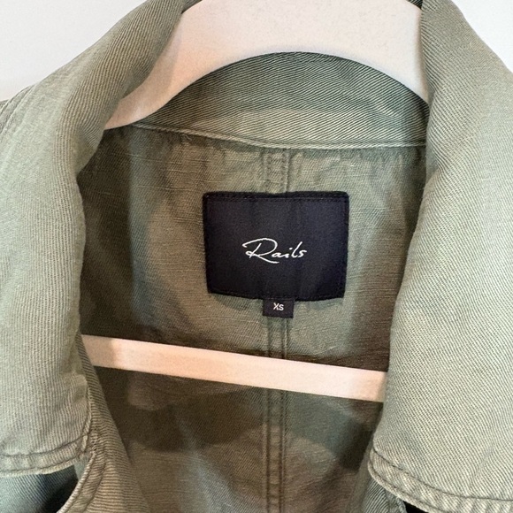 RAILS Barclay Utility Jacket
Cropped Military Pea Coat Sage Green Sz XS - Picture 7 of 9